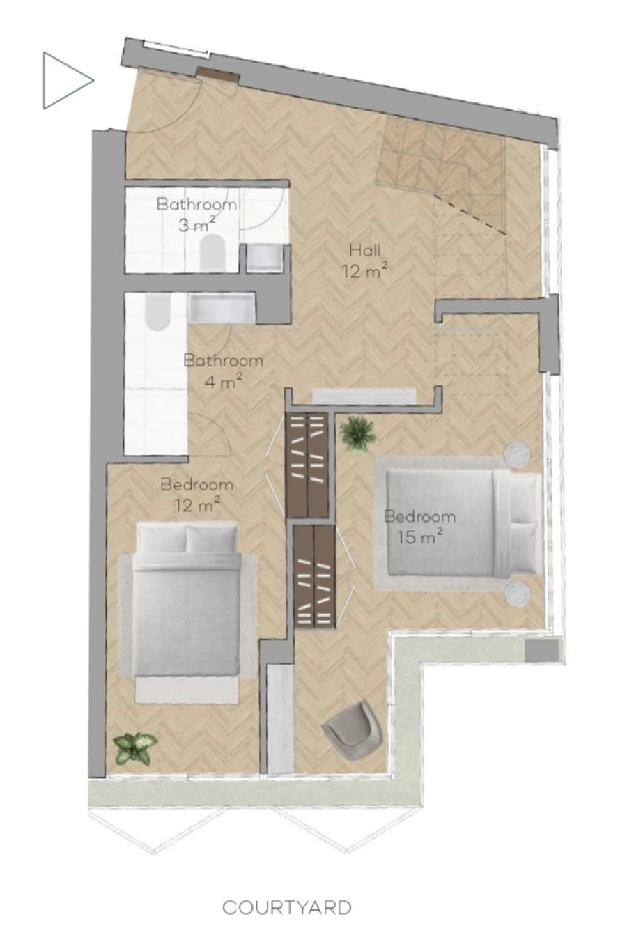Apartamento T2 para Venda em Santo António Planta 1