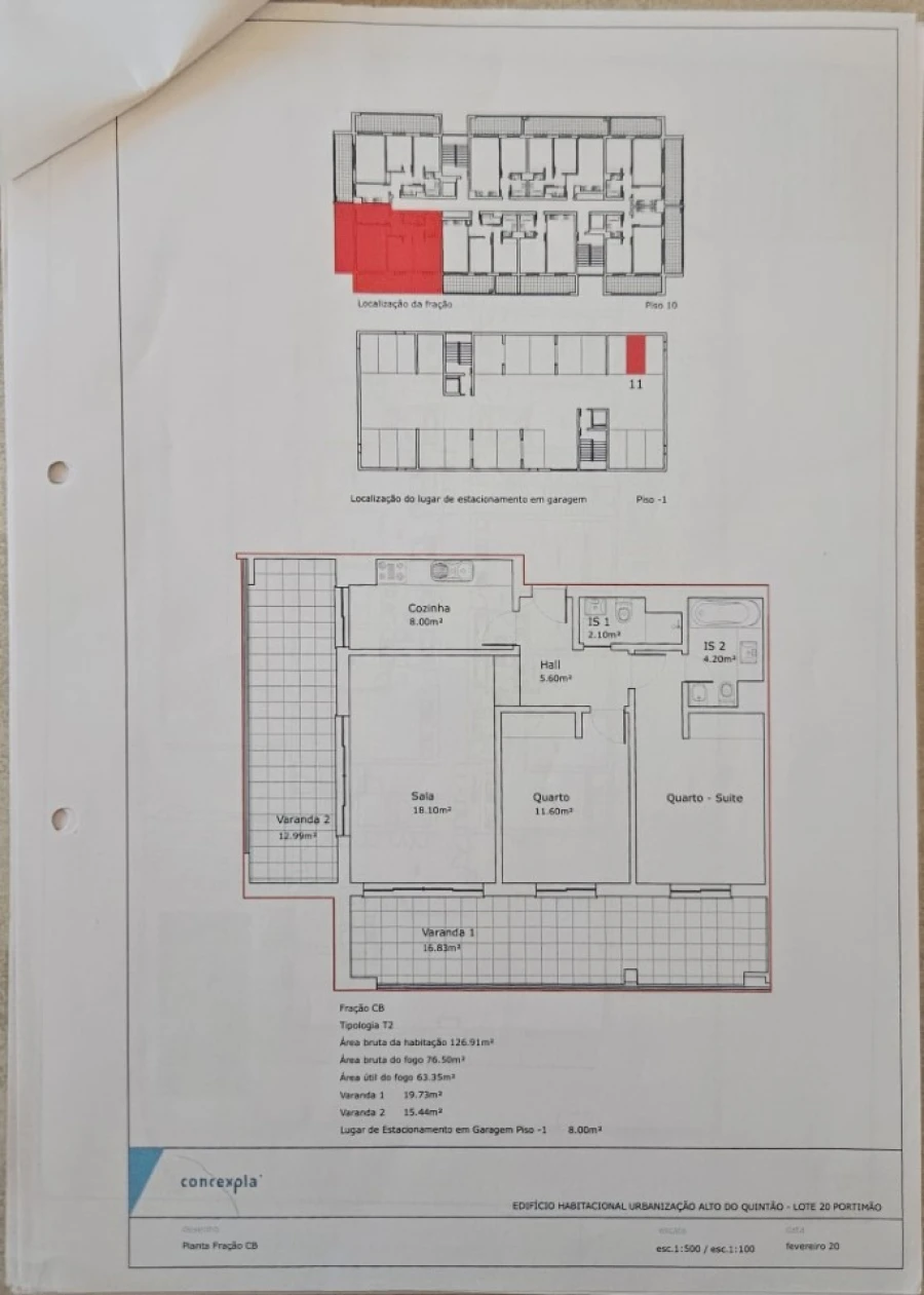 Apartamento T2 para Venda em Portimão Planta 1