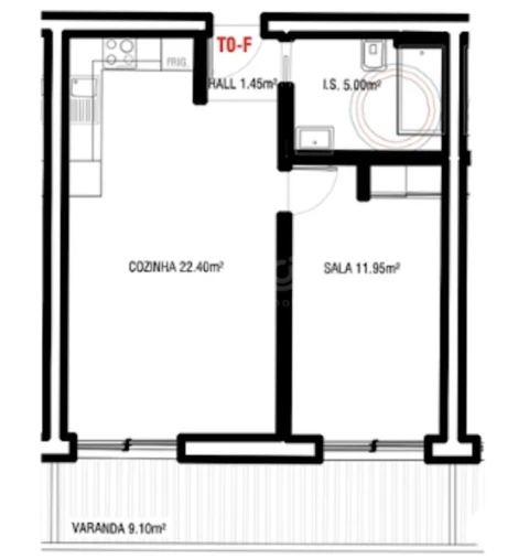 Apartamento T1 para Venda em Altura