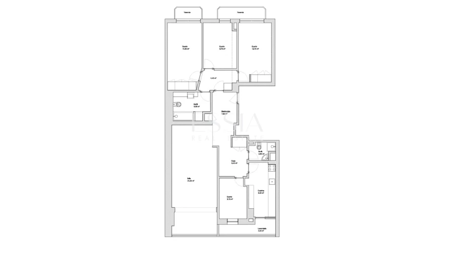 Apartamento T4 para Venda em Matosinhos e Leça da Palmeira Planta 1