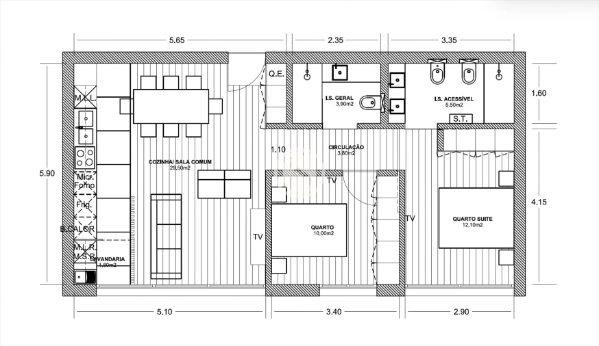 Apartamento T2 para Venda em Ovar, São João, Arada e São Vicente de Pereira Jusã Planta 1