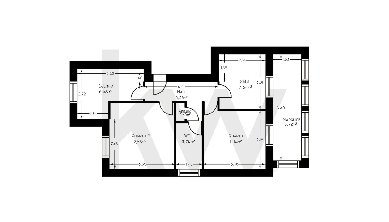 Apartamento T2 para Arrendamento em Vila Praia de Ancora Foto 20