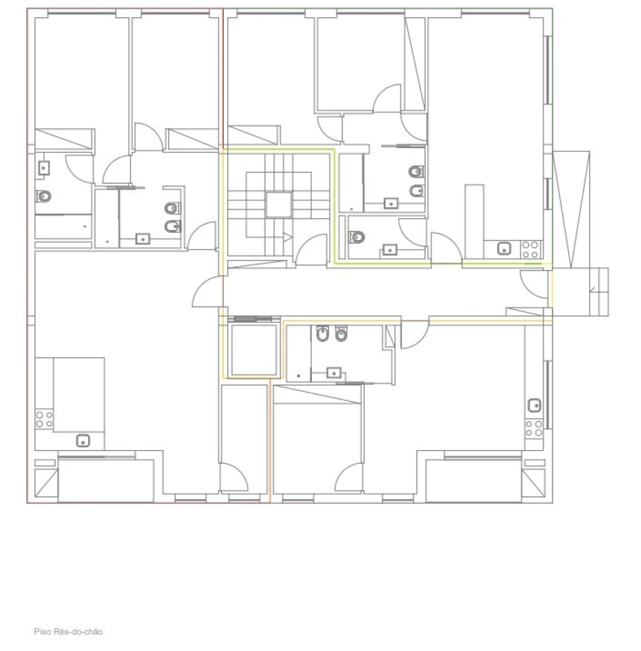 Apartamento T2 para Venda em São Vicente (Braga) Planta 1