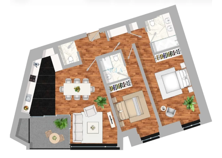 Apartamento T2 para Venda em Lordelo do Ouro e Massarelos Planta 1