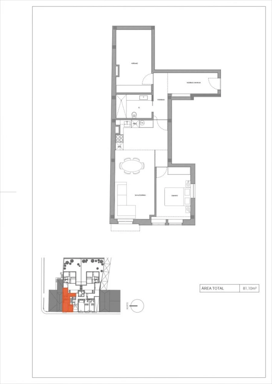 Apartamento T2 para Venda em Campanhã Planta 1