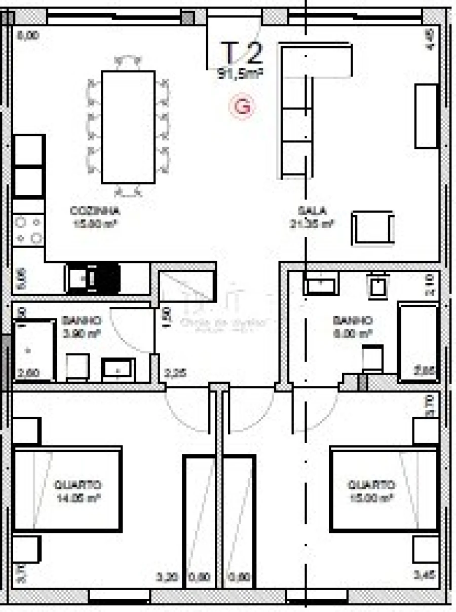 Apartamento T2 para Venda em O. Azeméis, Riba-Ul, Ul, Macinhata Seixa, Madail Planta 1