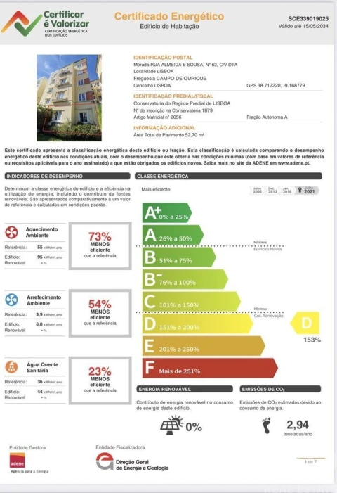 Apartamento T1 para Arrendamento em Campo de Ourique