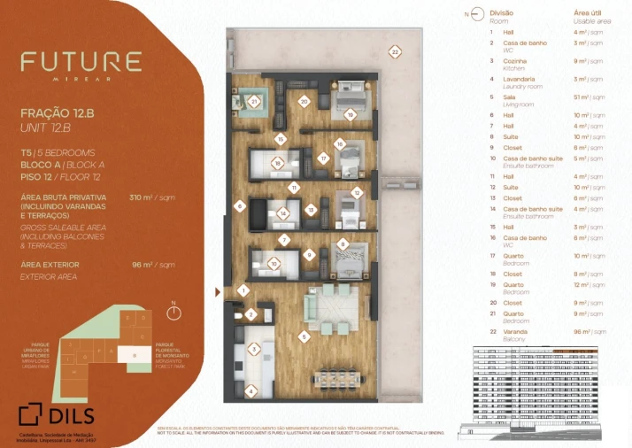 Apartamento T5 para Venda em Algés, Linda-A-Velha e Cruz Quebrada-Dafundo Planta 1