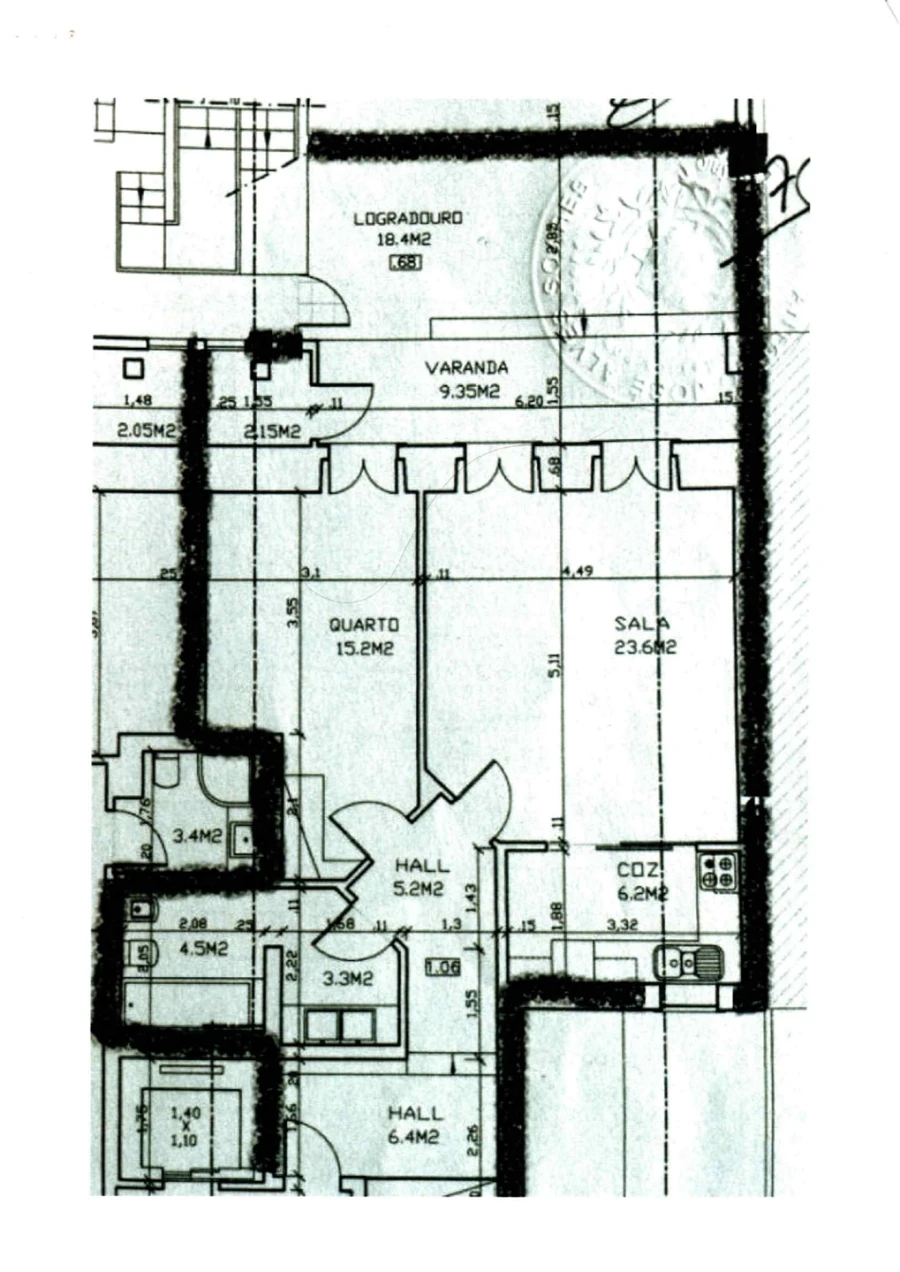 Apartamento T1 para Arrendamento em Avenidas Novas Planta 1