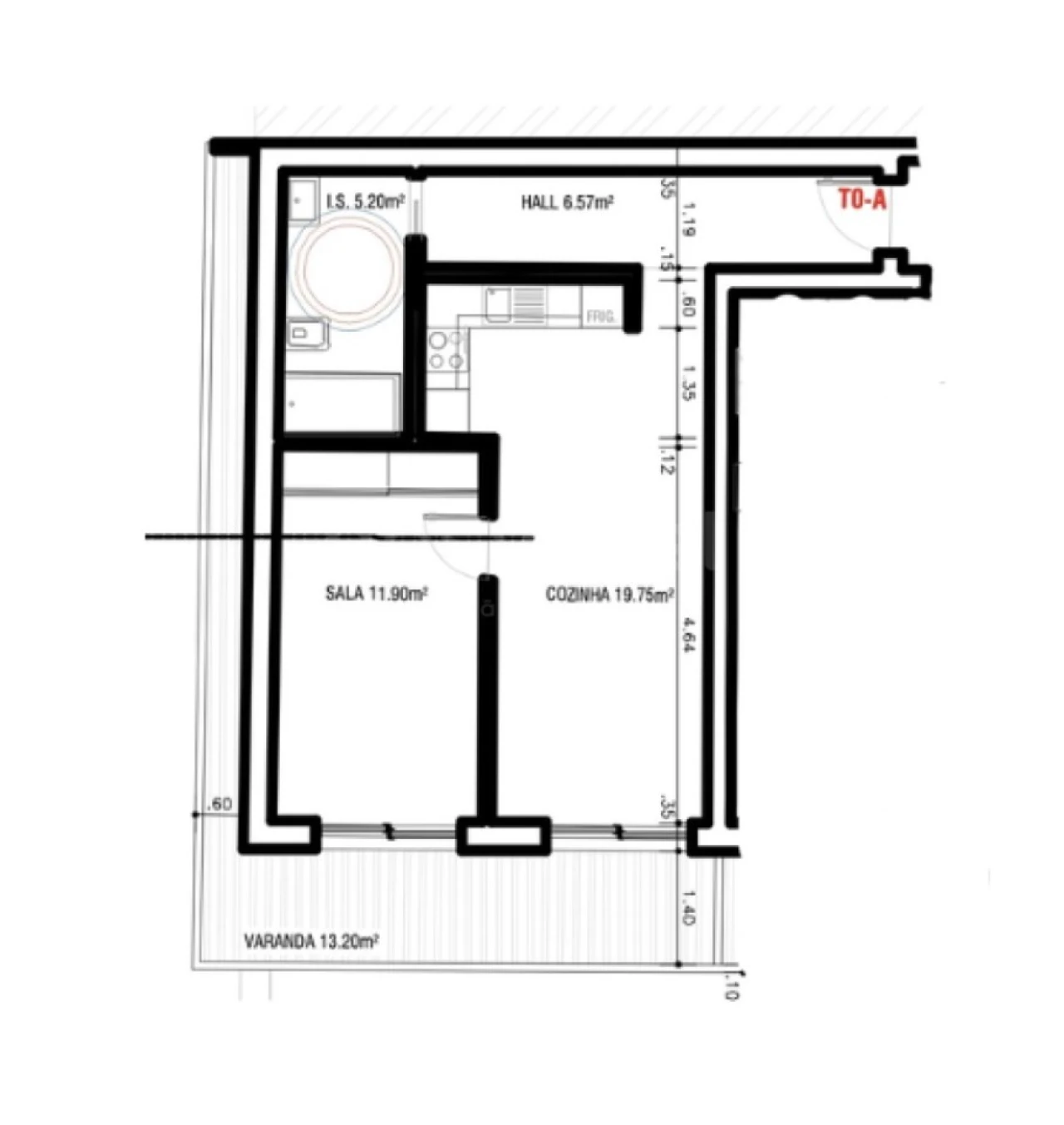 Apartamento T1 para Venda em Altura Foto 2