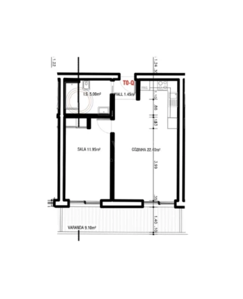 Apartamento T1 para Venda em Altura