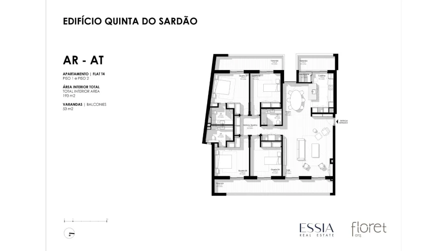 Apartamento T4 para Venda em Oliveira do Douro Planta 2