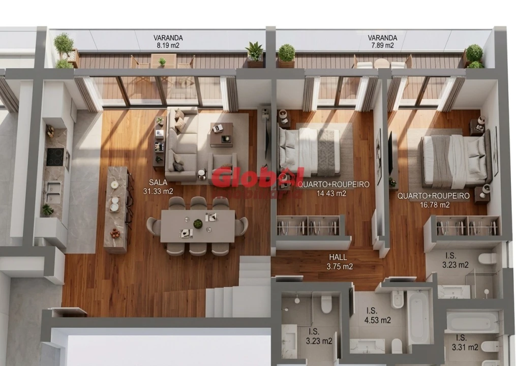 Apartamento T2 para Venda em Rio de Loba Foto 1