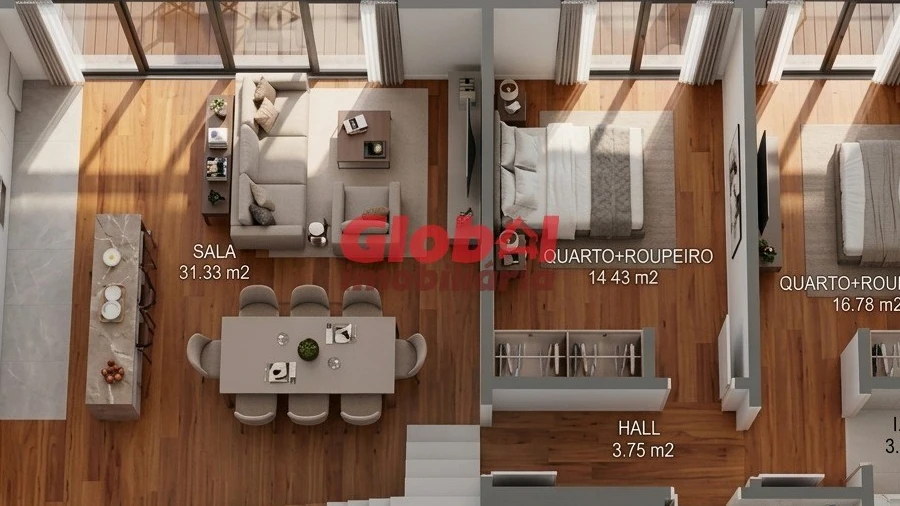 Apartamento T2 para Venda em Rio de Loba
