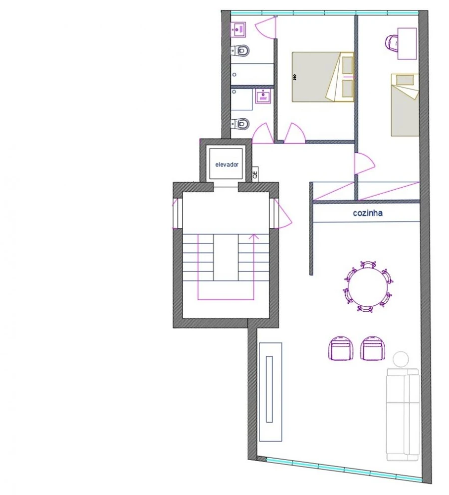 Apartamento T2 para Venda em Perafita, Lavra e Santa Cruz do Bispo Planta 1