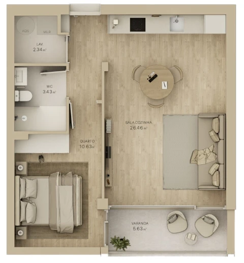 Apartamento T1 para Venda em Fânzeres e São Pedro da Cova