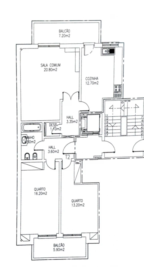 Apartamento T2 para Venda em Quelfes