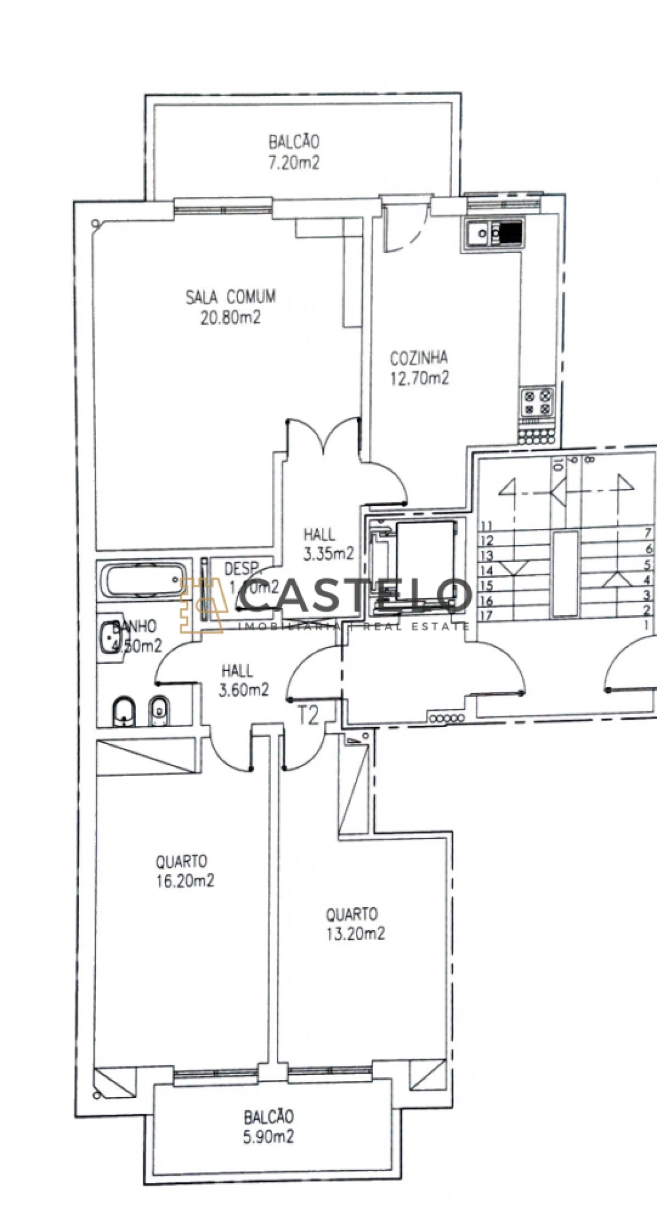 Apartamento T2 para Venda em Quelfes Foto 35