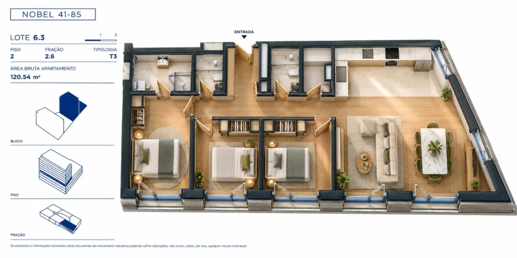 Apartamento T3 para Venda em Campanhã Planta 1
