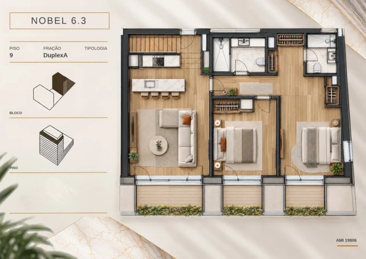Apartamento T3 para Venda em Campanhã Planta 1
