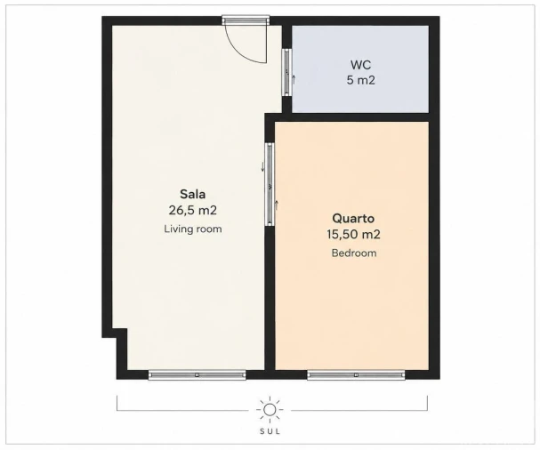 Apartamento T1 para Arrendamento em Alvalade Foto 28