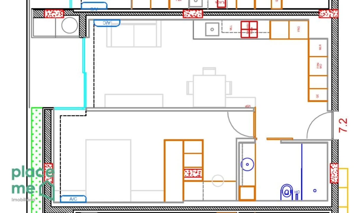 Apartamento T1 para Arrendamento em São Vitor (Braga) Foto 37