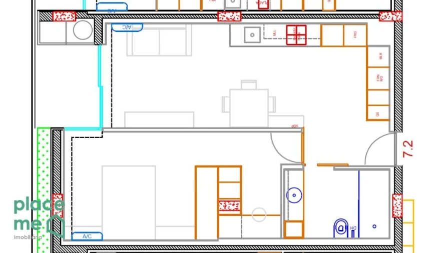 Apartamento T1 para Arrendamento em São Vitor (Braga) Foto 37