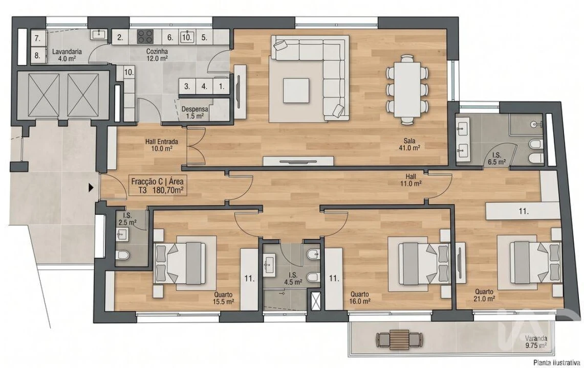 Apartamento T3 para Venda em Aldoar, Foz do Douro e Nevogilde Foto 21