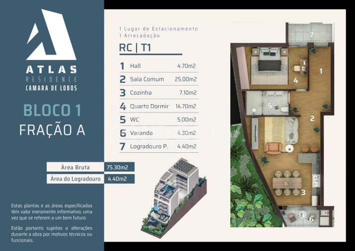 Apartamento T1 para Venda em Camara de Lobos Foto 24