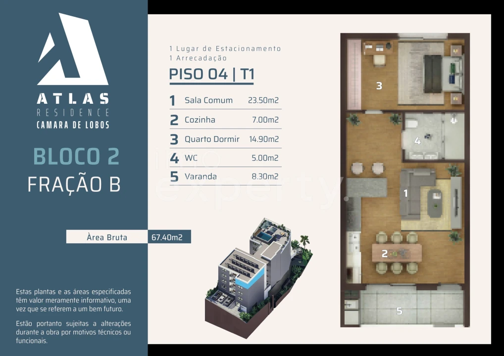 Apartamento T1 para Venda em Camara de Lobos Foto 14