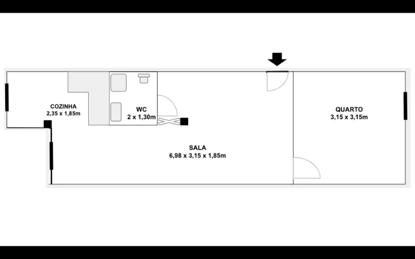 Apartamento T1 para Venda em Arroios Planta 1