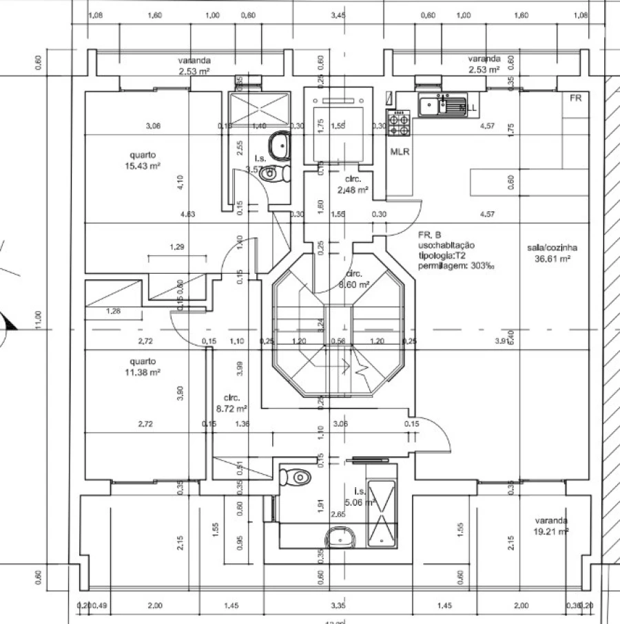Apartamento T2 para Venda em Altura Planta 1