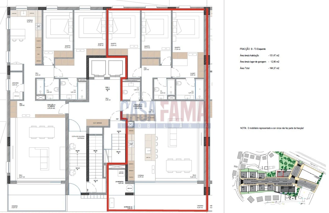 Apartamento T3 para Venda em Nogueira, Fraião e Lamaçães Foto 21
