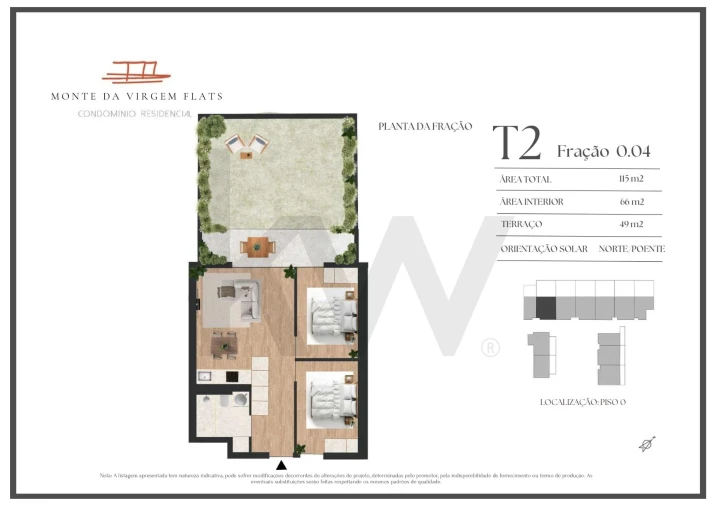 Apartamento T2 para Venda em Vilar de Andorinho Planta 1