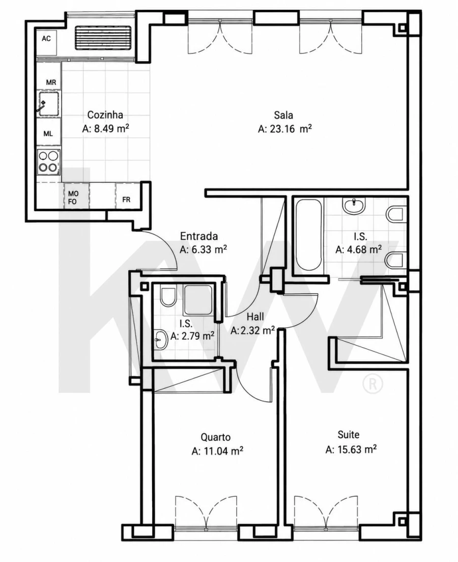 Apartamento T2 para Venda em Santo António dos Cavaleiros e Frielas Foto 21