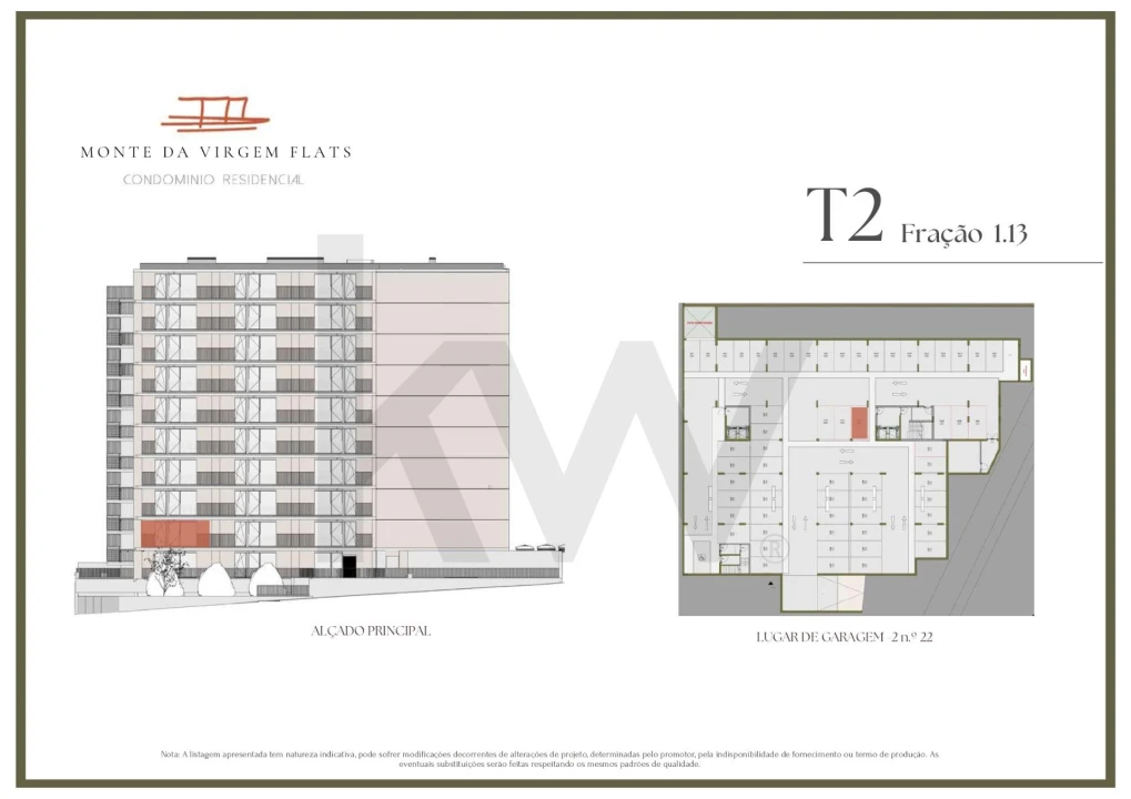 Apartamento T2 para Venda em Vilar de Andorinho Planta 2