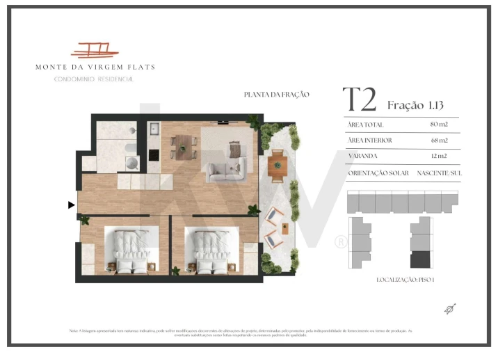 Apartamento T2 para Venda em Vilar de Andorinho Planta 1
