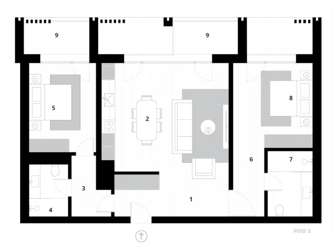 Apartamento T2 para Venda em Laranjeiro e Feijó Planta 1