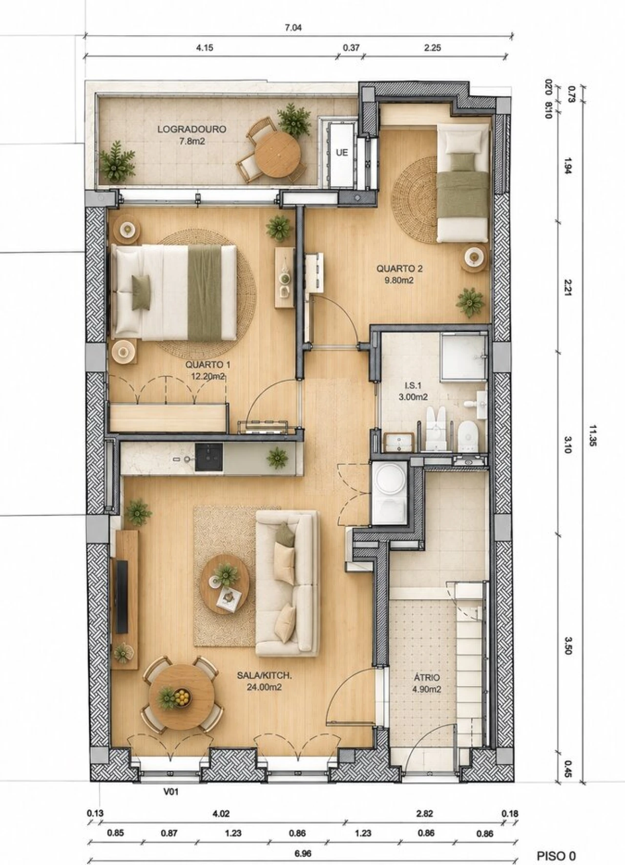 Apartamento T2 para Venda em Ajuda Foto 8