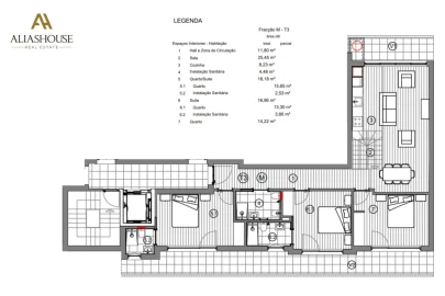 Apartamento T3 para Venda em Atouguia da Baleia