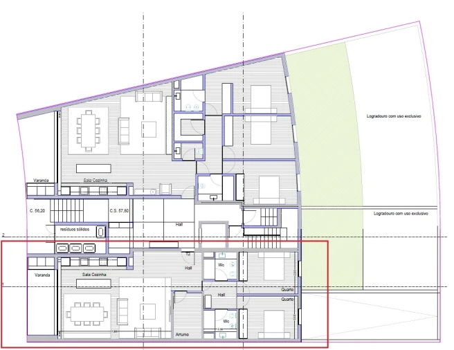Apartamento T2 para Venda em Cidade da Maia Planta 1