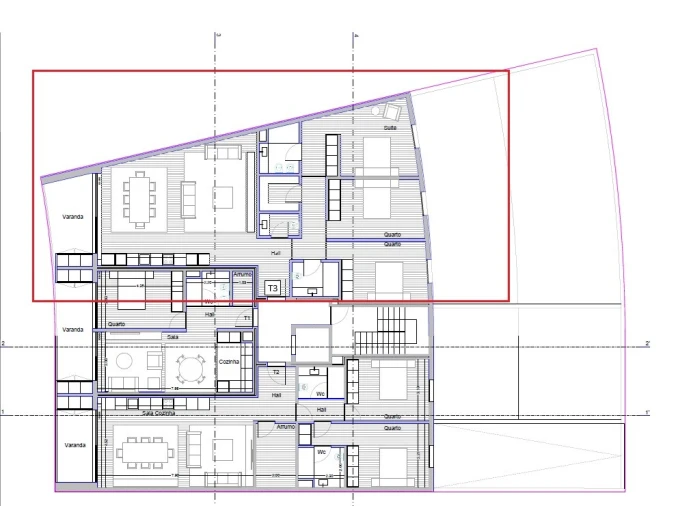 Apartamento T3 para Venda em Cidade da Maia Planta 1