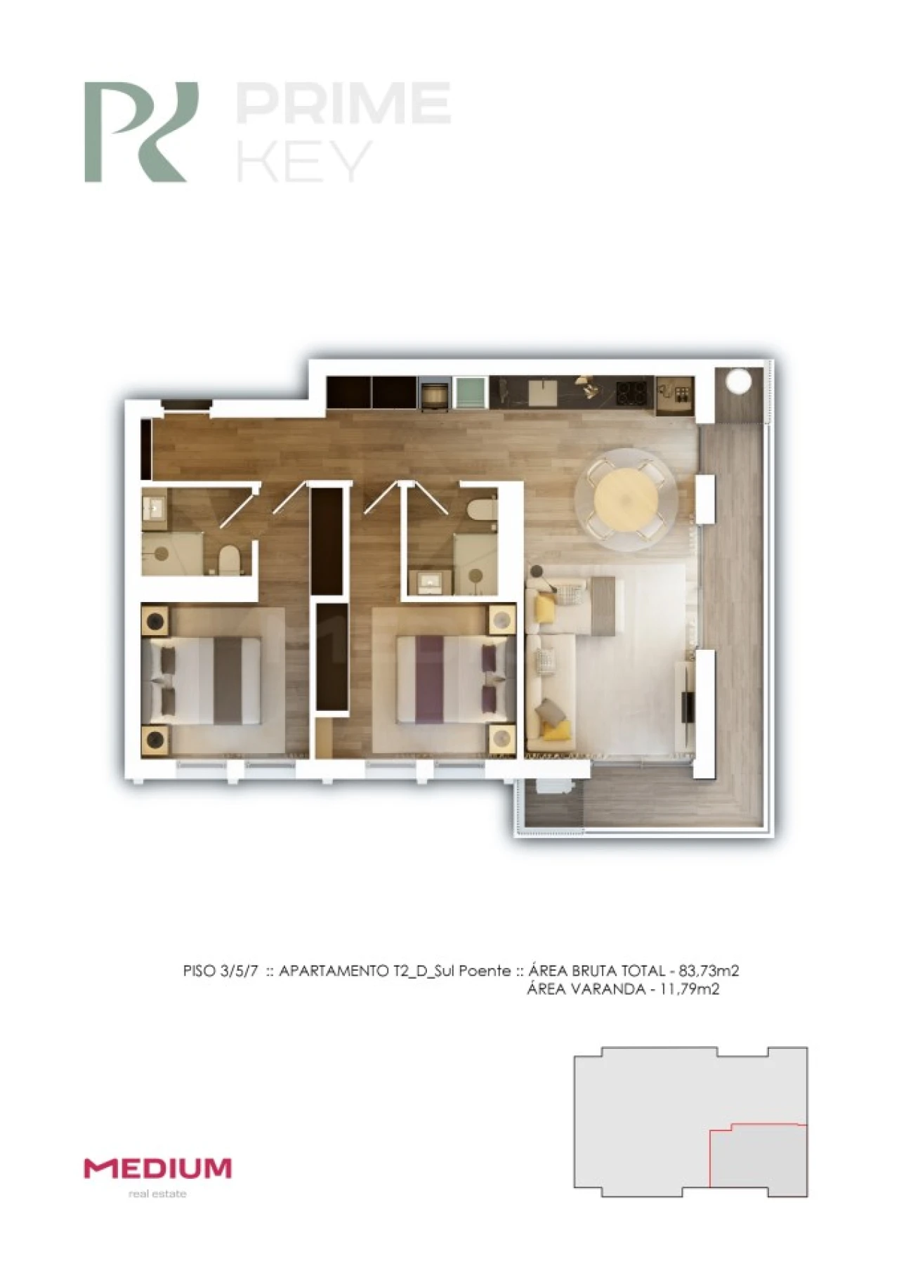 Apartamento T2 para Venda em Vila Nova de Famalicão e Calendário Foto 14