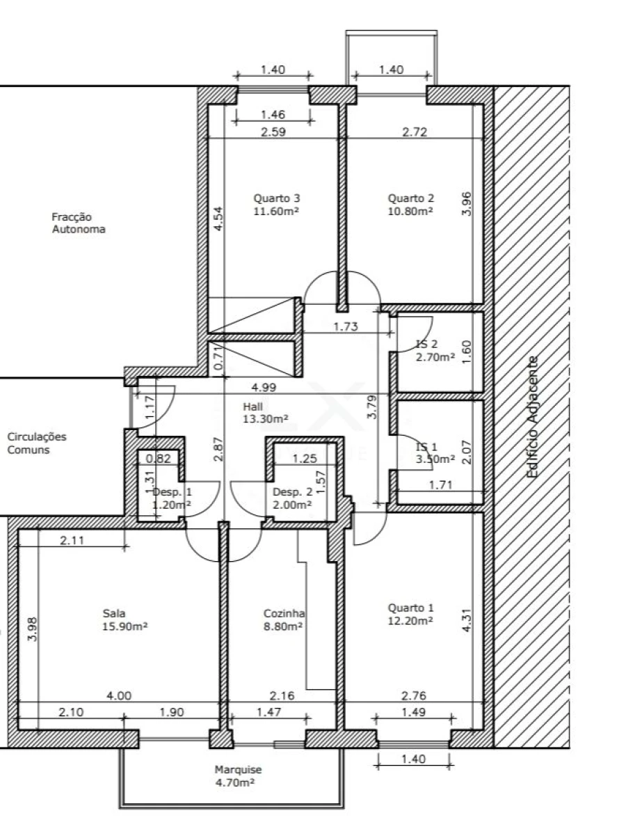 Apartamento T3 para Venda em Agualva e Mira-Sintra Planta 1