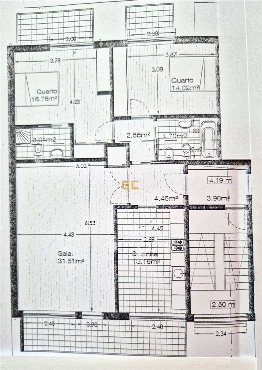 Apartamento T2 para Venda em Santo Antonio dos Olivais Planta 1