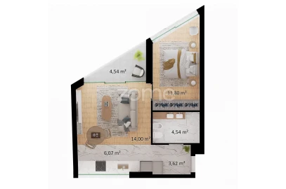 Apartamento T1 para Venda em Santa Marinha e São Pedro da Afurada