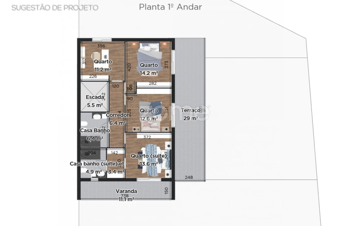 Terreno para Venda em São João da Madeira Planta 3