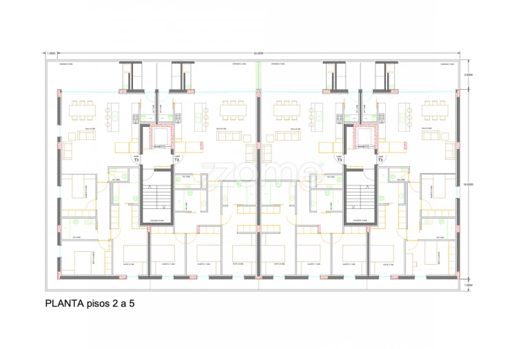 Apartamento T3 para Venda em Ferreiros e Gondizalves Planta 1