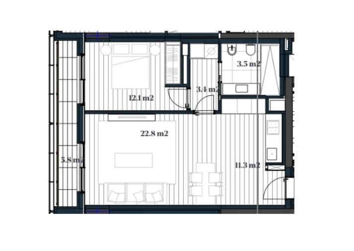 Apartamento T1 para Venda em Marvila Planta 1