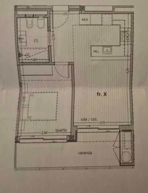 Apartamento T1 para Arrendamento em Mafamude e Vilar do Paraíso